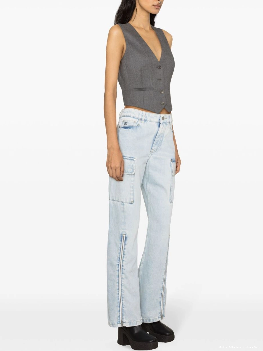Affordable jeans cargo Stella wide-leg Women mid-rise McCartney 0708